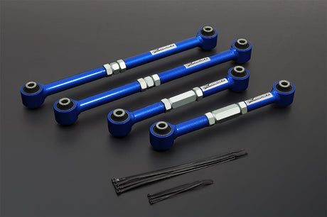 Hardrace Adjustable Rear Lateral Arm, Hardened Rubber Bushes, 4pc Set - March Micra K11