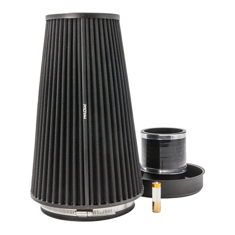 Ramair Ramair Pleated Pleated 102mm (4inch)ID Neck XLarge Cone Air Filter with Velocity Stack and Coupling