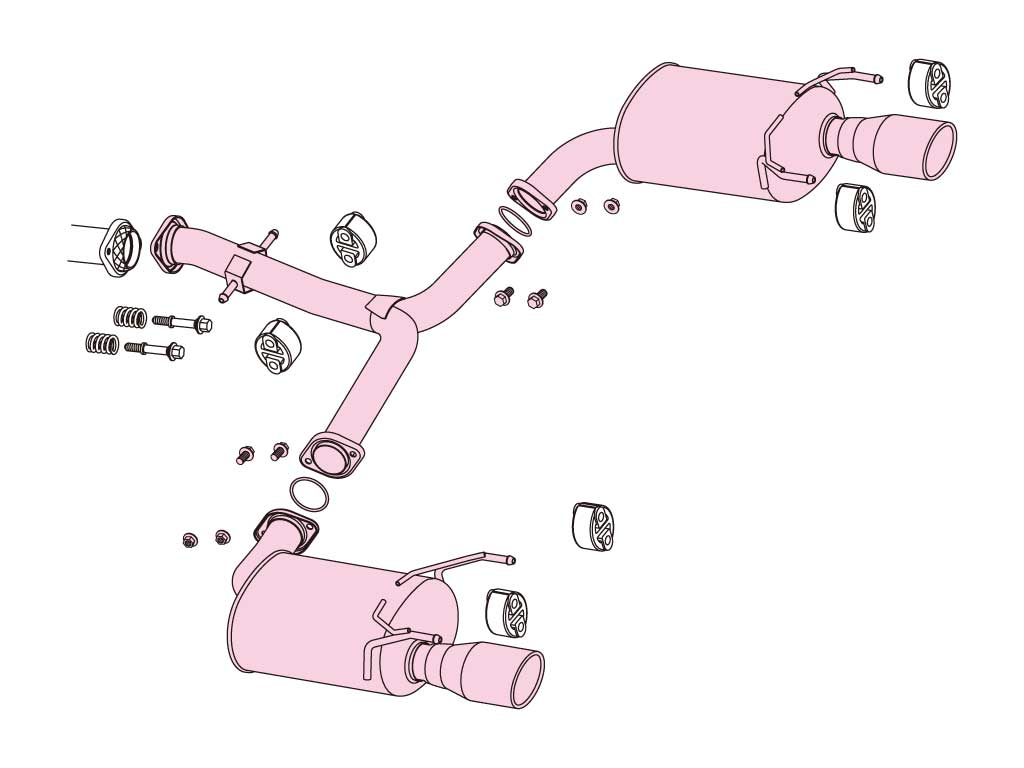 Fujitsubo A-S Exhaust - Toyota Mark X 2.5/3.5 2WD GRX130/133