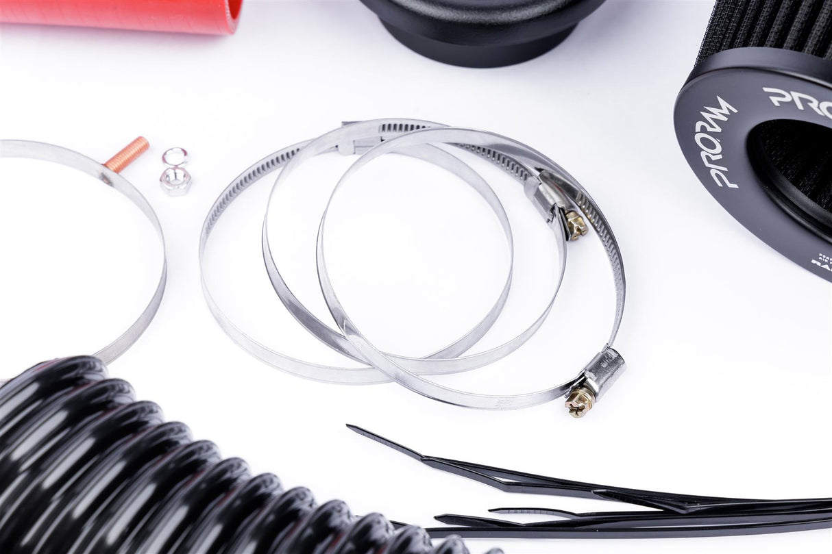 Ramair Performance Pleated Induction Kit for VW MK5 Golf R32 3.2 V6  - Red Hoses