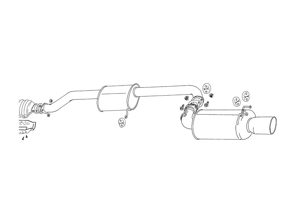 Fujitsubo Legalis R Exhaust - Nissan Silvia/180Sx 2.0 Turbo PS/KPS13