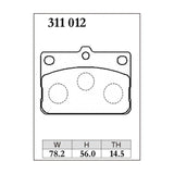 Dixcel ES Type Brake Pads - Front - Corolla KE2#/3#/TE7#