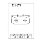 Dixcel Z Type Brake Pads - Front - VitGRMN NSP131 (4 pot)