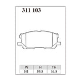 Dixcel Z Type Brake Pads - Front - Harrier MCU/ACU30 03/02-