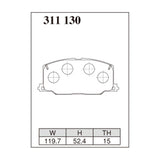 Dixcel Z Type Brake Pads - Front - Celica ST165 (8/85～8/87), ST185 (91/8～93/9)