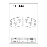 Dixcel Z Type Brake Pads - Front - Celica ST165 (87/8～89/8), ST185 (89/9～91/8)