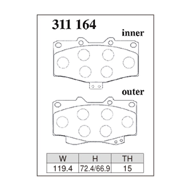 Dixcel ES Type Brake Pads - Front - Land Cruiser 7 Series-9908