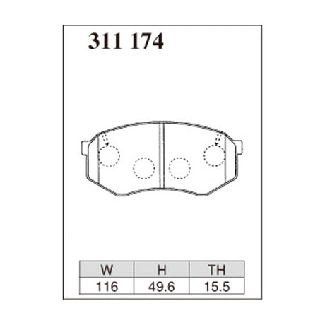 Dixcel Z Type Brake Pads - Front - GX81/JZX81 (88/8-92/10)