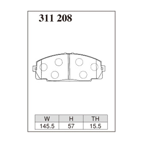 Dixcel Z Type Brake Pads - Front - Grand Back/Grand Hiji