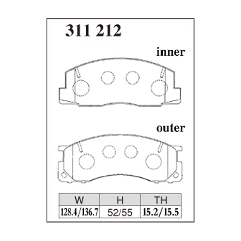 Dixcel Z Type Brake Pads - Front - Z 311 212