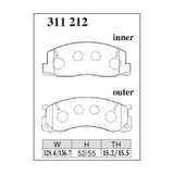 Dixcel Z Type Brake Pads - Front - Z 311 212