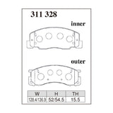 Dixcel Z Type Brake Pads - Front - Z 311 328