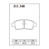 Dixcel Z Type Brake Pads - Front - Vit SCP10 (99/1-)