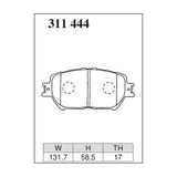 Dixcel Z Type Brake Pads - Front - Wadesh ANE10G ANE11W