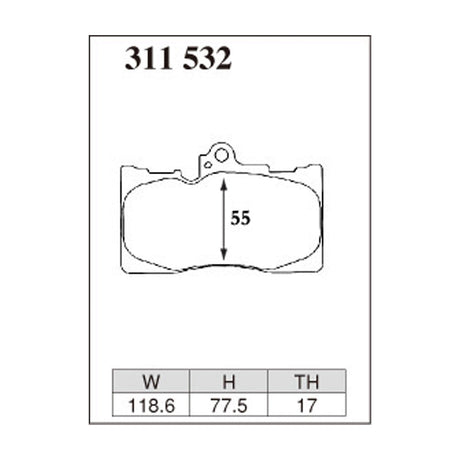 Dixcel ES Type Brake Pads - Front - Lexus GS450/Crown GRS185