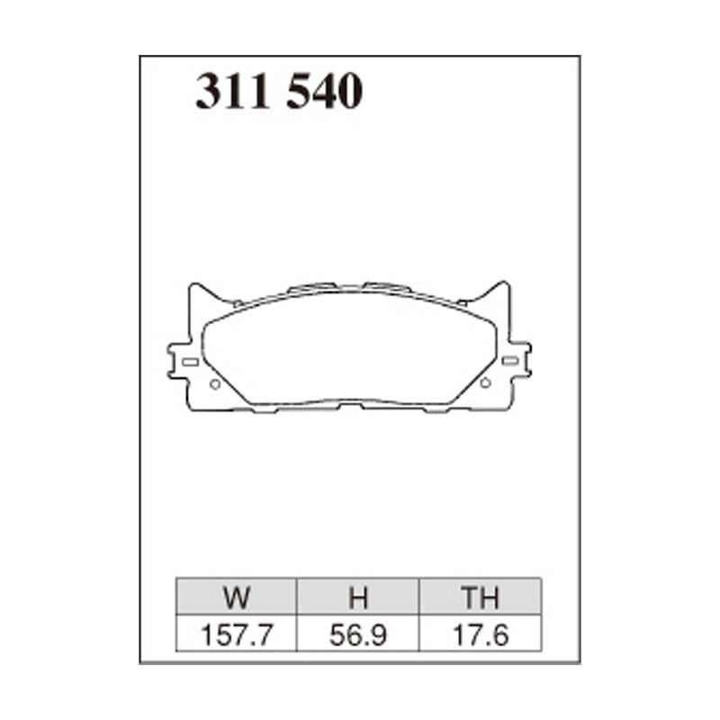 Dixcel Z Type Brake Pads - Front - CAMRY ACA31/36W