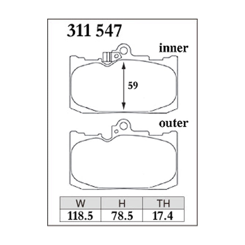 Dixcel Z Type Brake Pads - Front - GRS214/GRL10