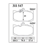 Dixcel Z Type Brake Pads - Front - GRS214/GRL10
