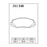 Dixcel ES Type Brake Pads - Front - Blade AZE154H/156H