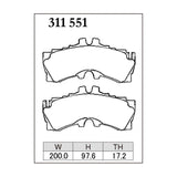 Dixcel Z Type Brake Pads - Front - Lexus LC500/LS500 FSPORT 6pot