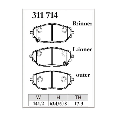 Dixcel Z Type Brake Pads - Front - C-HR NGX50/ZYX10