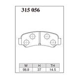 Dixcel ES Type Brake Pads - Rear - AE86 (GT Apex)