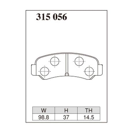 Dixcel ES Type Brake Pads - Rear - AE86 (GT Apex)
