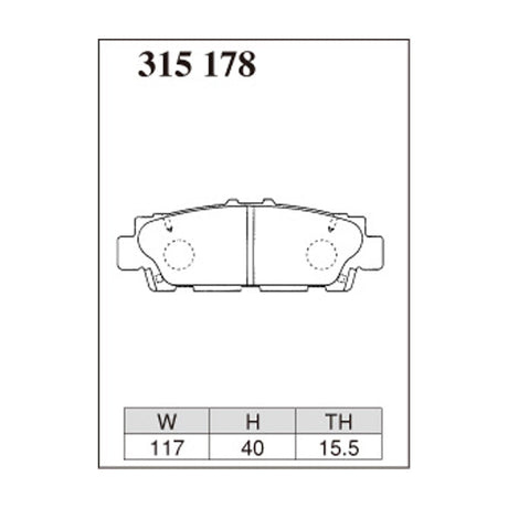 Dixcel Z Type Brake Pads - Rear - Celsior UCF10/11 (-92/8)