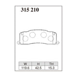 Dixcel Z Type Brake Pads - Rear - Essia TCR10W