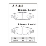 Dixcel Z Type Brake Pads - Rear - Celsior UCF20/21 (94/10-)