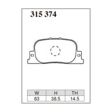 Dixcel Z Type Brake Pads - Rear - Caldina ZZT241W AZT241/246W