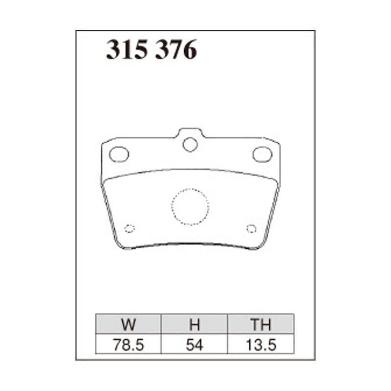 Dixcel Z Type Brake Pads - Rear - Z 315 376