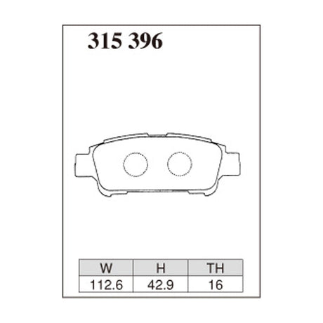 Dixcel ES Type Brake Pads - Rear - Estima MCR30W/40W