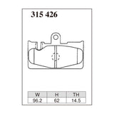 Dixcel Z Type Brake Pads - Rear - Celsior UCF30/31 MC 00/10 ~