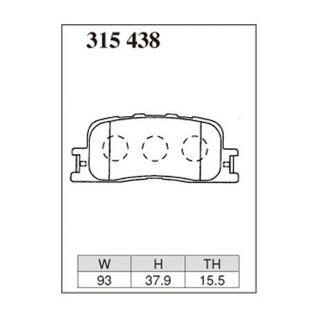 Dixcel Z Type Brake Pads - Rear - Caldina ST246W GT/GT-T 02/09 ~