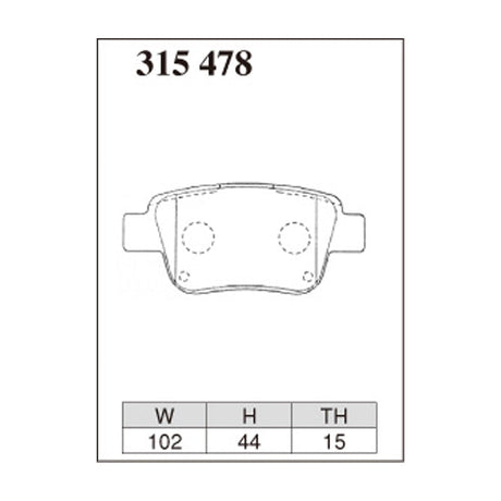 Dixcel Z Type Brake Pads - Rear - Estima50/AlphaRD20/Avensis