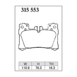 Dixcel Z Type Brake Pads - Rear - Lexus LC500/LS500 FSPORT 4POT