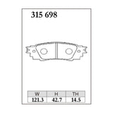 Dixcel ES Type Brake Pads - Rear - RX200T/RX450H/C-HR