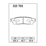 Dixcel Z Type Brake Pads - Rear - alphaRD/VellfiGGH30/35W