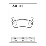 Dixcel Z Type Brake Pads - Front - MARCH K10