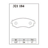 Dixcel Z Type Brake Pads - Front - P10/11/W10 [NA]/HR32/33/C33