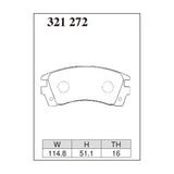 Dixcel Z Type Brake Pads - Front - Z 321 272
