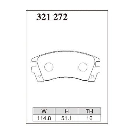 Dixcel Z Type Brake Pads - Front - Z 321 272