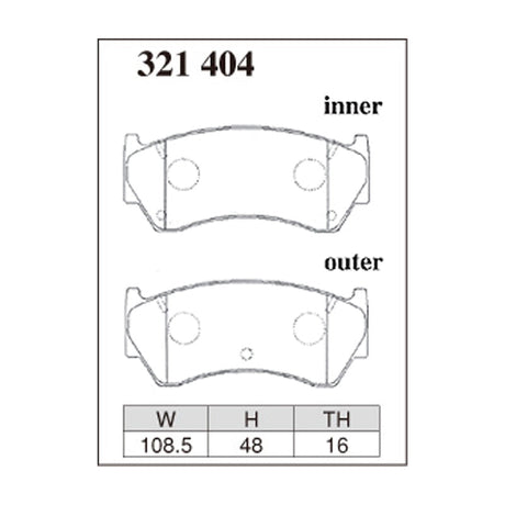 Dixcel Z Type Brake Pads - Front - B14/N15 (SR18 14inch)