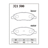 Dixcel ES Type Brake Pads - Front - K12 MARCH