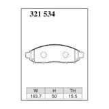 Dixcel Z Type Brake Pads - Front - Serena C25/NC25