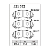 Dixcel ES Type Brake Pads - Front - Skyline V37