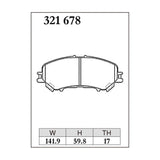 Dixcel Z Type Brake Pads - Front - XTrail T32