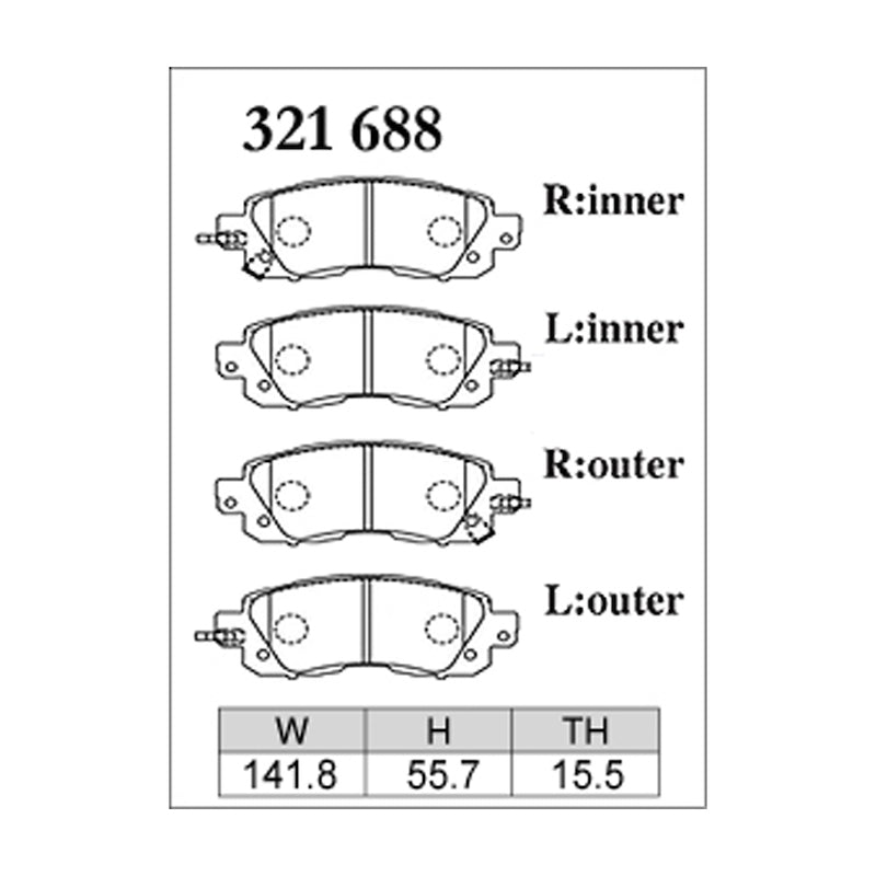Dixcel ES Type Brake Pads - Front - LEAF ZE0