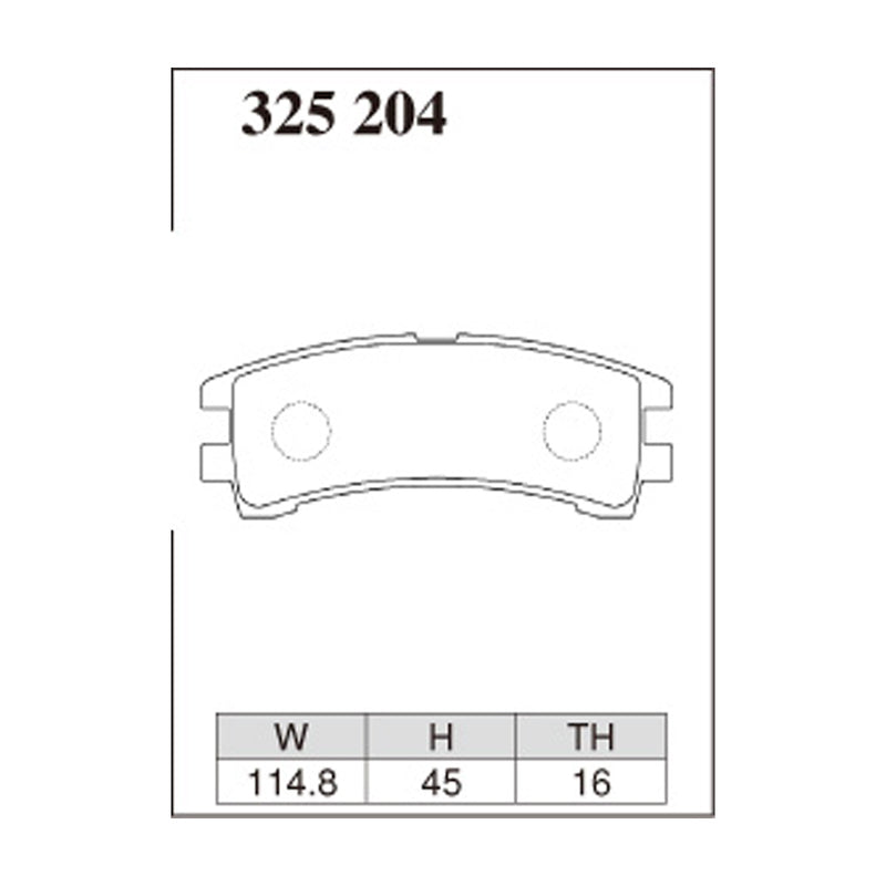 Dixcel Z Type Brake Pads - Rear - Z 325 204
